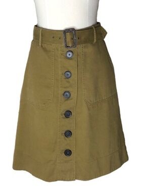 J.CREW Safari Chino A Line Skirt